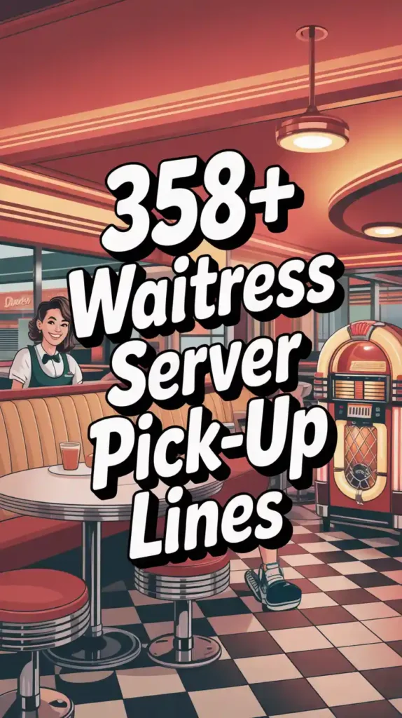 waitress server pick up lines