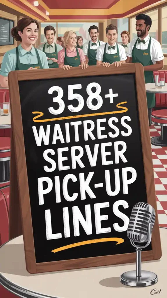 waitress server pick up lines