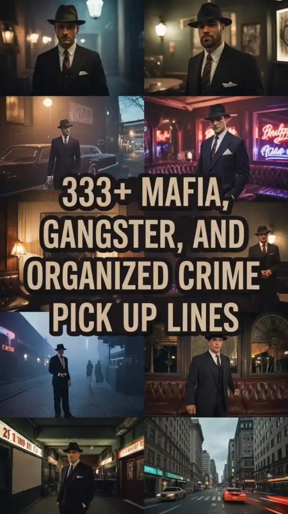 Mafia, Gangster, and Organized Crime Pick Up Lines
